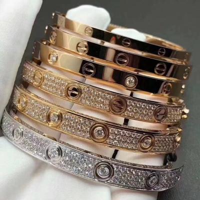 China CLASSIC Designer 316L Stainless Steel Luxury 18K Gold Plated Love Screwdriver Screw Bangle For Men And Women Couples Do Not Fade for sale