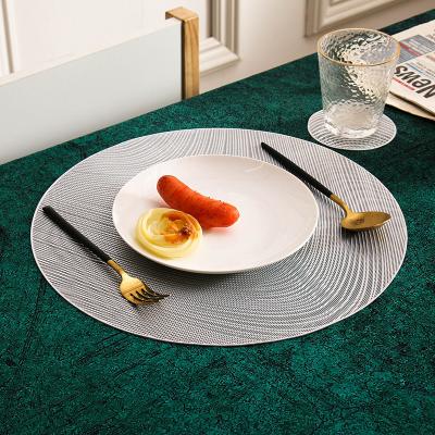 China Durable PVC Cavity Round Mat Single Table Decoration Heat Resistant Mat, Waterproof and Non-slip, Home, 38cm for sale