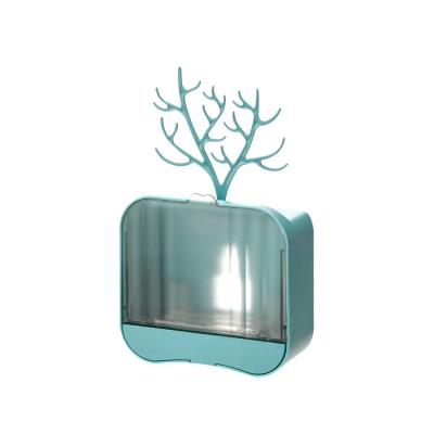 China Viable Creative Tree Wall Hanging Bathroom Drawer Drain Soap Box for sale