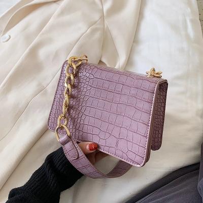 China Hot Selling PU Leather Women's Fashion Crocodile Printing Handbag, 2021 Women's Body Cross Shoulder Bag, Travel Crossbody Bag for sale