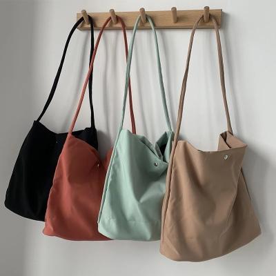 China New Eco-friendly Nylon Canvas Shoulder Bag For Women Cotton Cloth Student Shopping Messenger Bag Large Eco Tote Bags Handbags for sale