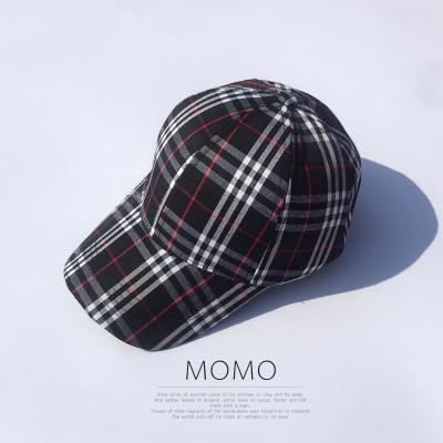 China COMMON Luxury Dark Gray Adjustable Plaid Hat Old School Baseball Cap Summer Vintage Style Tweed Hat for sale