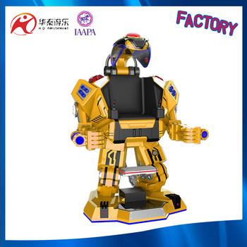 China Strong fiberglass yellow robot  remote control arcade games machines ironman robot amusement rides game machine for sale for sale