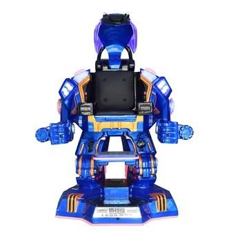 China New products blue robot toys shopping mall walking crazy robot rides fiberglass iron man robot toys for sale for sale