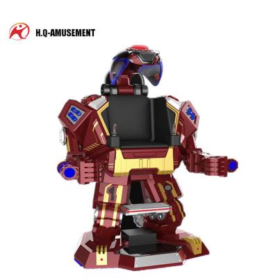 China 360 degree rotating Electric walking robot Iron Man game machine outdoor robot ride for sale for sale