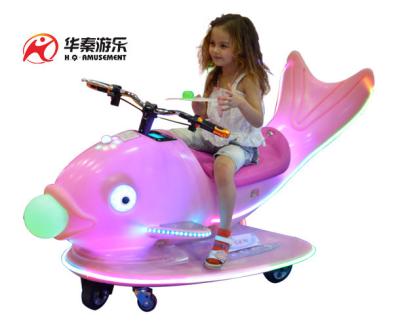 China 2019 New Amusement Ride Plastic Indoor Fish Model Kids Rides Fish Shape Cartoon Ride On Car For Kids for sale