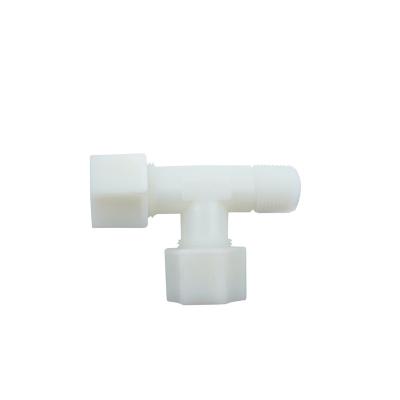 China Commercial Plastic Water Fittings Quick Connection Water Filter Fittings T OD 7546 Shape 3/8