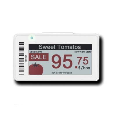 China Supermarket Pricing Electronic Colorful Shelf Label Eink Epaper Display Radio Supermarket Price Tag Digital Price Display 433MHz for sale