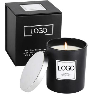 China Wholesale Luxury Natural Luxury Glass Jars With LOGO Scented Candle Customized for sale