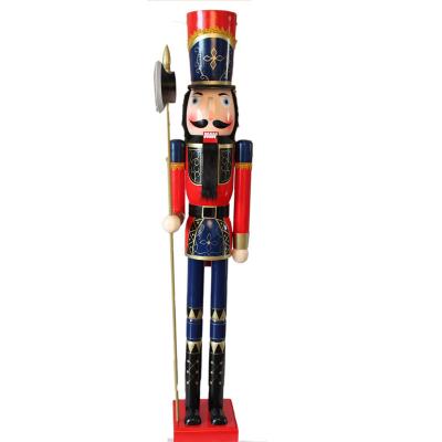 China Luxury Factory 1.8M Nutcracker Life Size Solider Christmas Decoration Opens 6 Feet Nutcracker Soldier For Christmas for sale