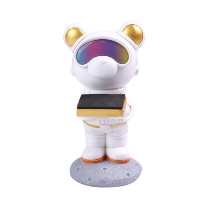 China Creative Customized Luxury Space Bear Resin Crafts, Resin Storage Desktop Ornaments For Home for sale