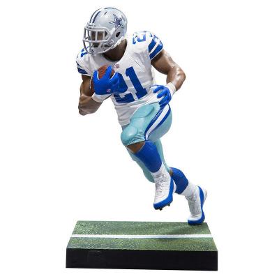 China High Quality Artificial Football Flip Resin Figurine Sport 3d Bobblehead Player Soccer OEM Head Doll for sale