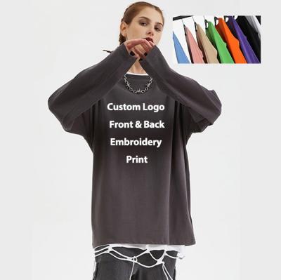 China Viable Customize Logo Sweatshirt Sweater 80% Cotton 20% Polyester Universal T-shirts Long Sleeve Sweatshirt for sale