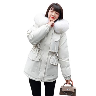 China 2021 viable plus size fur collar winter jacket korean hooded women coat thick down jacket parka women's jacket&coats for sale