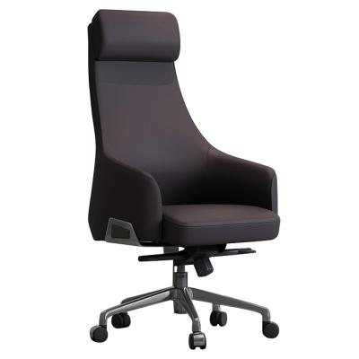 China Wholesale HOT SALE Adjustable Height Comfortable PU Back Office Leather Chairs High For Heavy People Rolling Modern Office Chair for sale