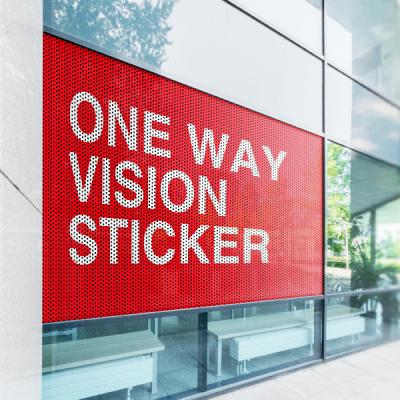 China removable & Non-residue See Through Window Film Self Adhesive Window Film One Way Vision Vinyl Digital Print Outdoor Poster Adhesive Vinyl Sticker Poster For Advertising for sale