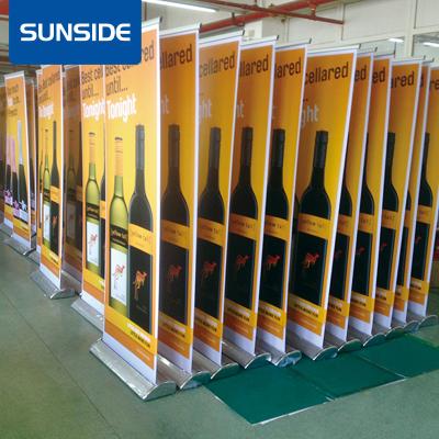 China Retractable roll up stand pull up banner stand, rollups, roll up stand for sale