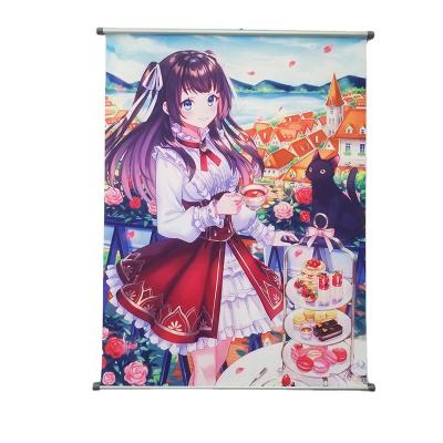 China Custom Durable Canvas Art Poster Decor Wall Hanging Scroll Banner for sale