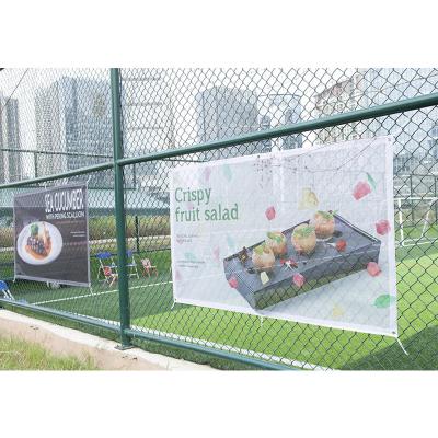 China Easy Install Outdoor Banner Custom Logo Roadside Mesh Banner Advertisement Fence for sale