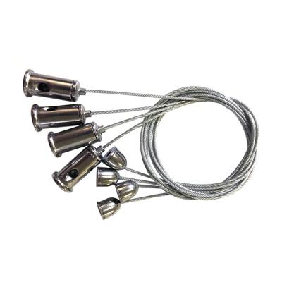 China Lighting Fixed Suspension Kit For Hanging Lights Factory Price Lighting Fixed Suspension Accessories Stainless Steel Wire Rope Clips for sale