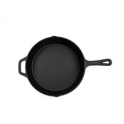 China Pre Seasoned Long Handle Cast Iron Skillet Pan 6/8/10 Inch 3pcs/Set for sale