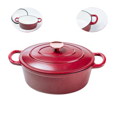 China Matt Red Cast Iron Dutch-Oven 4,5/7,2 Kwart gallon voor Inductiefornuis Te koop