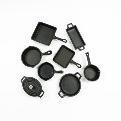 China Ferro fundido do ODM do OEM que frita Pan Grill Pan Set pre temperado BSCI à venda