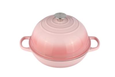 China 6QT Pink Enameled Cast Iron Dutch Oven – Stylish & Functional for sale