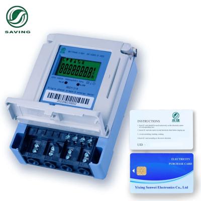 China LCD Display Single Phase Energy Meter Single Phase Prepaid Meter with 220V 50Hz 5(60)A Current for sale