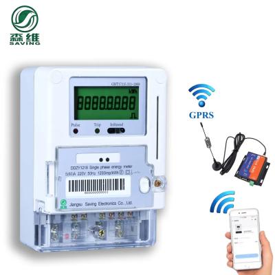 China 5A AC/DC Power Smart Prepaid Energy Meter with LCD and GPRS/GSM Communication for sale