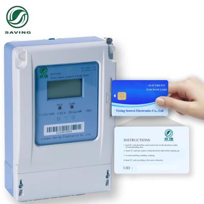 China LCD Display Three Phase Prepaid Energy Meter with Class 1.0 Accuracy and 5A Current for sale