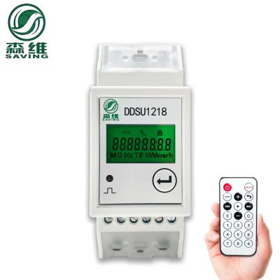 China Memoria de datos Medidor de energía de tren Din de fase única para el rango de frecuencia 50/60Hz -25C- 55C Almacenamiento de datos en venta