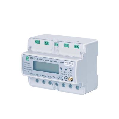 China Din Rail 3 Phase Energy Meter -40C- 70C LCD Display Current Range 5 60 A for Energy Efficiency Optimization for sale