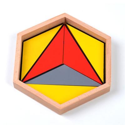 China Education Montessori triangle polygon geometric puzzle building block educational toys for sale