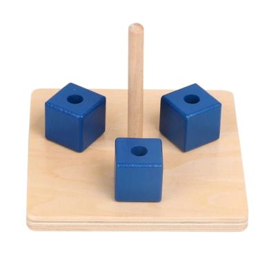 China Educational Wooden Cube Montessori Children's Vertical Pins Educational Puzzle Toys for sale