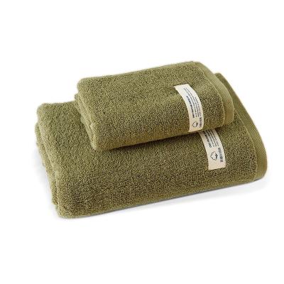 China Sustainable Wholesale Modern Luxury Single Color 100% Cotton Home Bath Towels For Hotel for sale