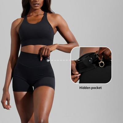 China MIQI QUICK DRY New Arrival Hot Selling Sports Workout Shorts Running Women Fitness Gym Shorts Women Sports Nylon Yoga Shorts for sale