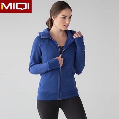 China Custom Wholesale Antibacterial Yoga Antibacterial Thick Blue Running Fitness Women's Active Spandex Vest With Hood for sale