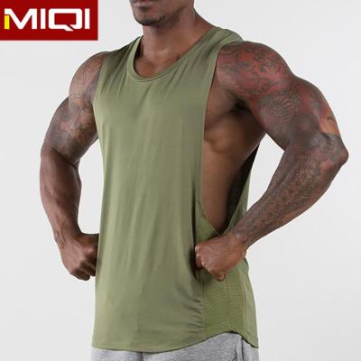 China Antibacterial Logo Sleeveless Mens Fitness Shirts Custom Gyms Wear Fitness Invest Men for sale