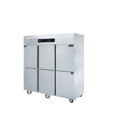 China Buy Luxury Restaurant Freezer Stainless Steel Double-temperature Structure Refrigerating Cabinet for sale