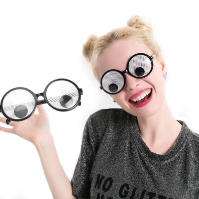 China Fashion Sunglasses New Creative Plastic Cute Will Type Turn Eyeball Around Frame Party Funny Glasses for sale