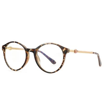 China Reading Working Game 2021 New Frame Glasses Fashion TR Quality Anti Blue Light Glasses Round Female Flat Glasses for sale