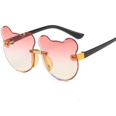 China Fashion Sunglasses Unique Design Hot Sale Bear Ombre Frameless Sunglasses For Kids for sale