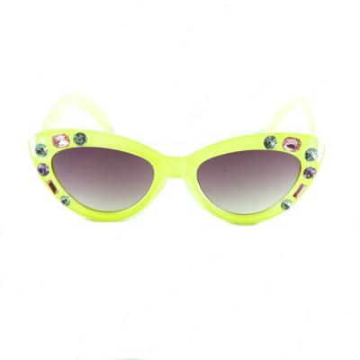 China Cat Eye New Personalized Rhinestone Encrusted Cat Eye Children's 2021 Sunglasses for sale