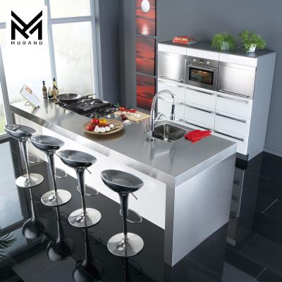 China Modern Modular Kitchen Designs Small Open Kitchen Design Project White Sideboard for sale