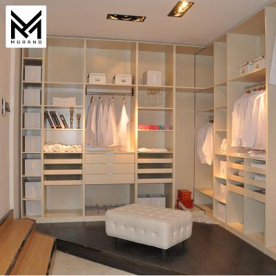 China Custom New Design Visible/Invisible Wooden Walk In Closet Multi-Functional Bedroom Wardrobe Wardrobe Cabinet Corner Walk In Closet for sale