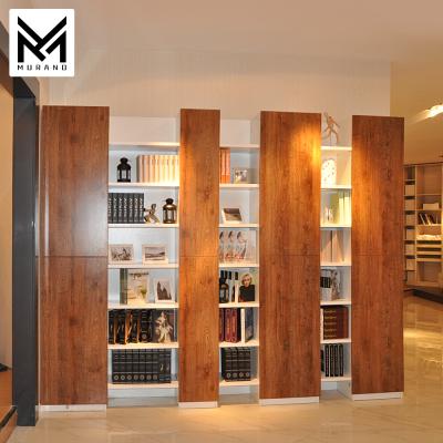 China Modern Design New Style Swing Door Cabinet Wardrobe Visible/Invisible PVC Material Wooden Wardrobe with Book Shelves for sale