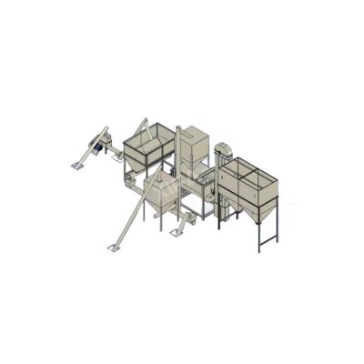 China Custom Factory Animal Feed Production Line Including Horizontal And Vertical Feed Mixer Crusher for sale