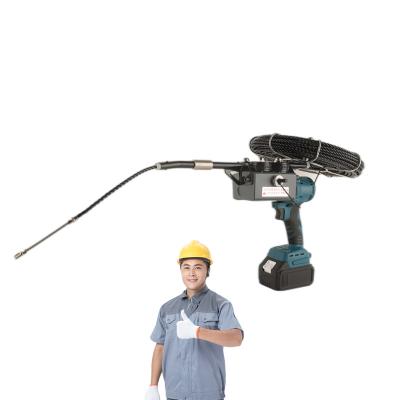 China Construction Automatic Electric Puller By Wall Electrician Rechargeable Stringing Machine Brushless Wall Threading Machine for sale