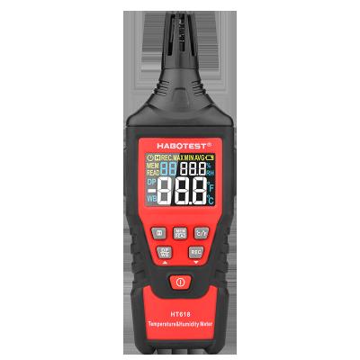 China Dropshipping HABOTEST HT618 Digital Temperature Humidity Meter Thermometer Hygrometer Monitor with Dew Point Wet Thermometer Ambient CE HT618 for sale